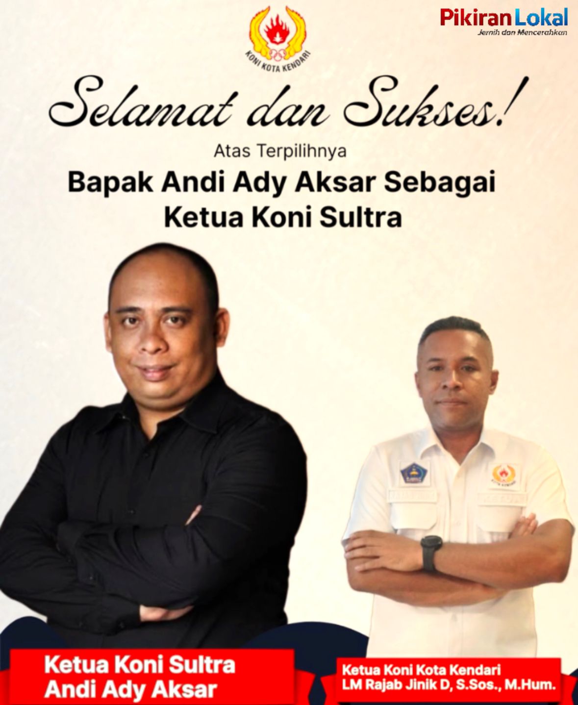 Rajab Jinik Sambut Hangat Andi Ady Aksar Pimpin KONI Sultra: Kolaborasi Memajukan Olahraga