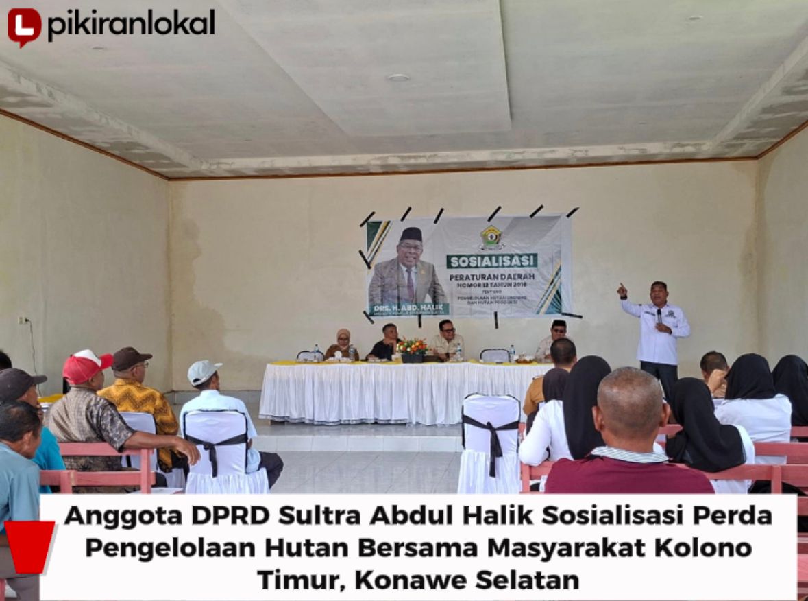 Anggota DPRD Sultra Abdul Halik Sosialisasi Perda Pengelolaan Hutan Bersama Masyarakat Kolono Timur, Konawe Selatan