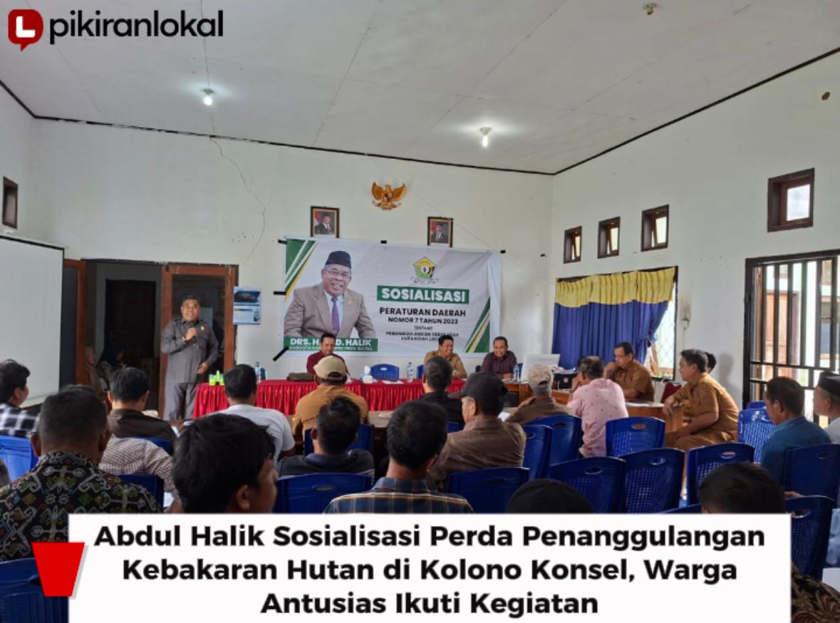 Abdul Halik Sosialisasi Perda Penanggulangan Kebakaran Hutan di Kolono, Warga Antusias Ikuti Kegiatan