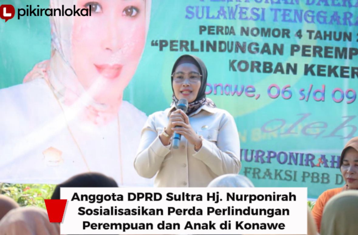 Anggota DPRD Sultra Hj. Nurponirah Sosialisasikan Perda Perlindungan Perempuan dan Anak di Konawe