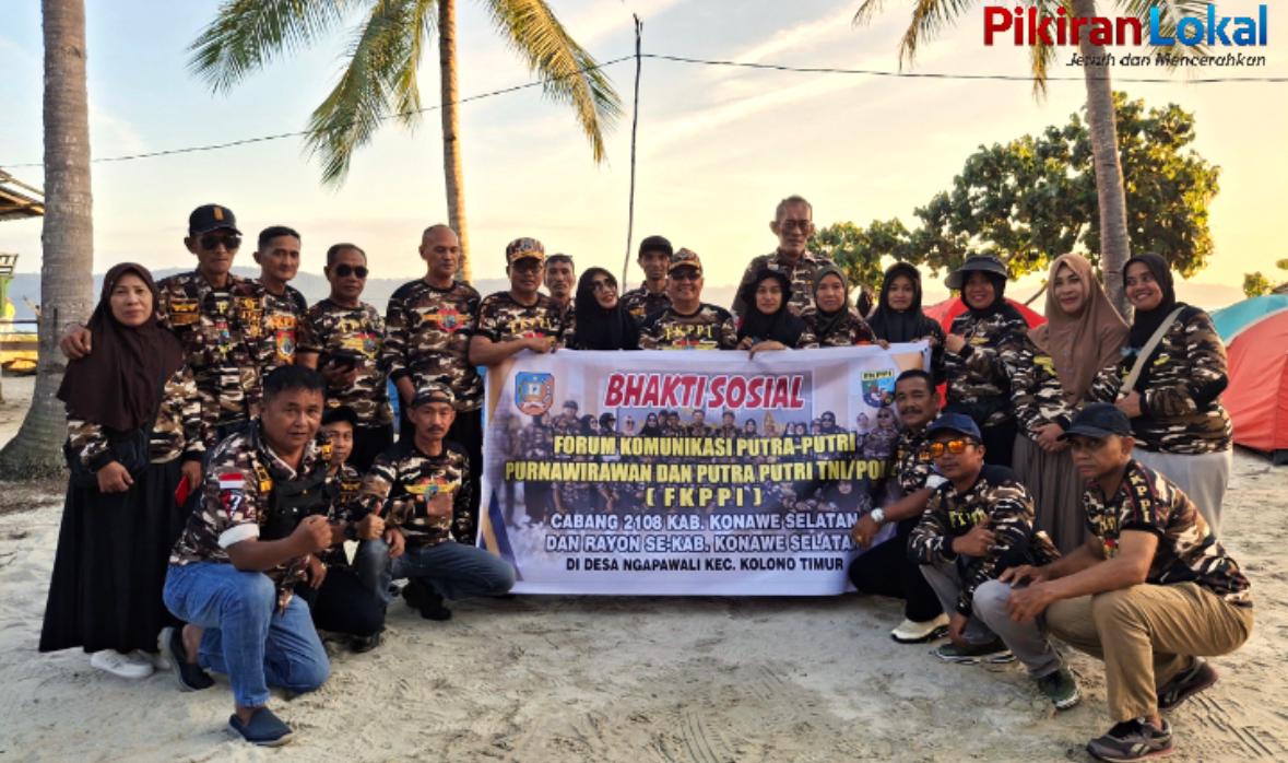 Bersih Pantai, Memupuk Silaturahmi: Bakti Sosial FKPPI Konsel di Ngapawali