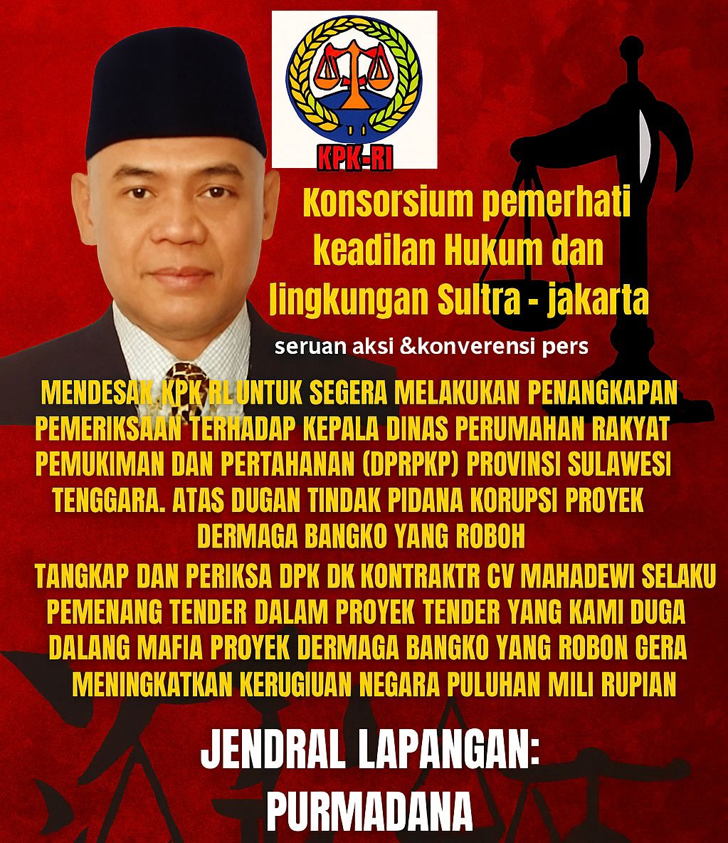 Aktivis Sultra Bakal Demo di Jakarta Desak KPK Tangkap dan Periksa Kadis Nurjaya